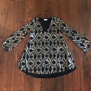 Adrienne Black & Gold Dress